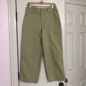 Madewell Relaxed Wide Leg Crop Chino Pants sz 2 Preppy Casual